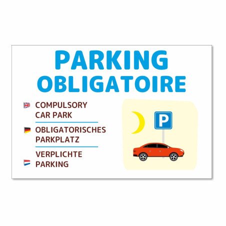 Parking obligatoire horizontal