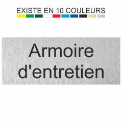 Plaque gravée armoire d'entretien