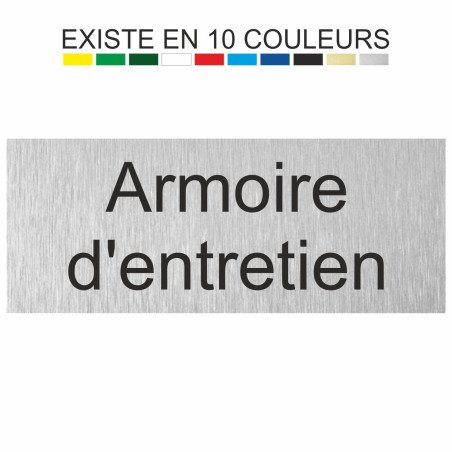 Plaque gravée armoire d'entretien