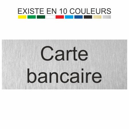 Plaque gravée carte bancaire
