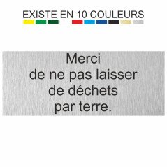 Plaque gravée disponible en 11 couleurs