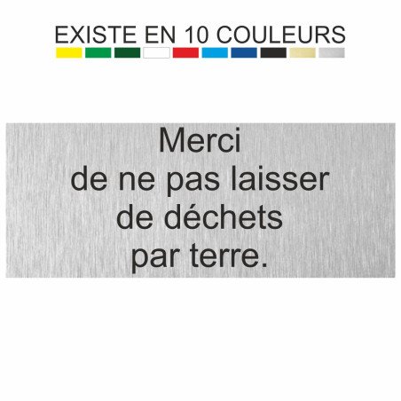 Plaque gravée disponible en 11 couleurs