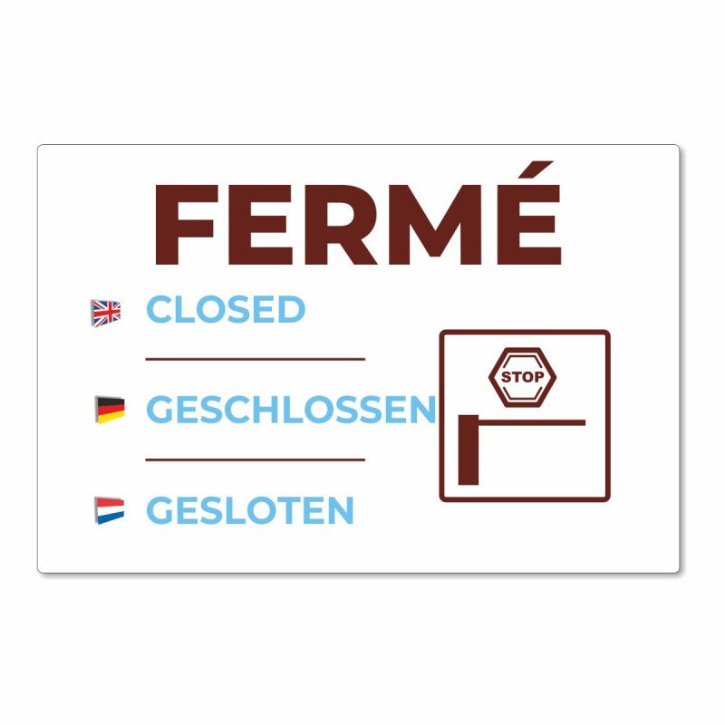 Panneau camping fermé en aluminium composite