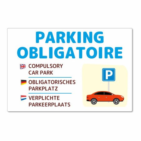 Panneau parking obligatoire