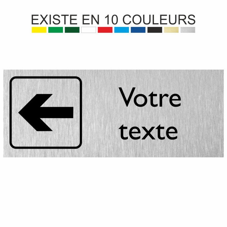 Plaque gravée sur mesure en 11 couleurs et 2 formats à gauche