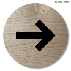 Plaque en bois hôtels flèche gauche ou droite