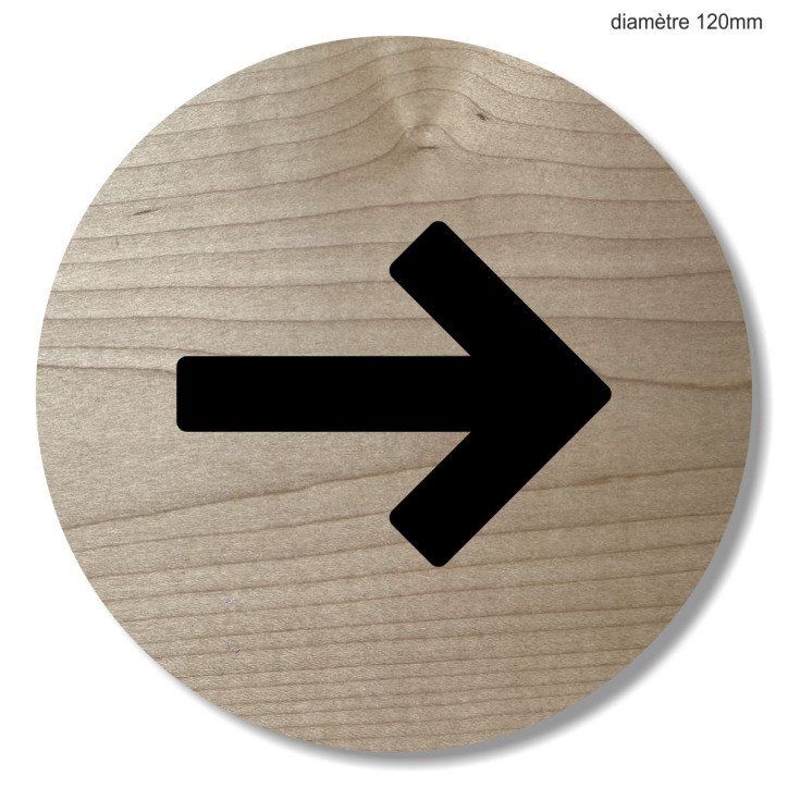 Plaque en bois hôtels flèche gauche ou droite