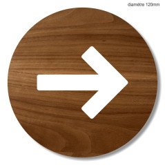 Plaque en bois hôtels flèche gauche ou droite