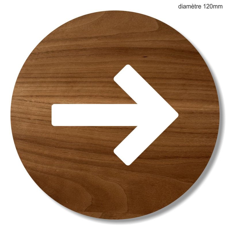 Plaque en bois hôtels flèche gauche ou droite