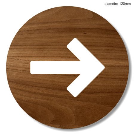 Plaque en bois hôtels flèche gauche ou droite