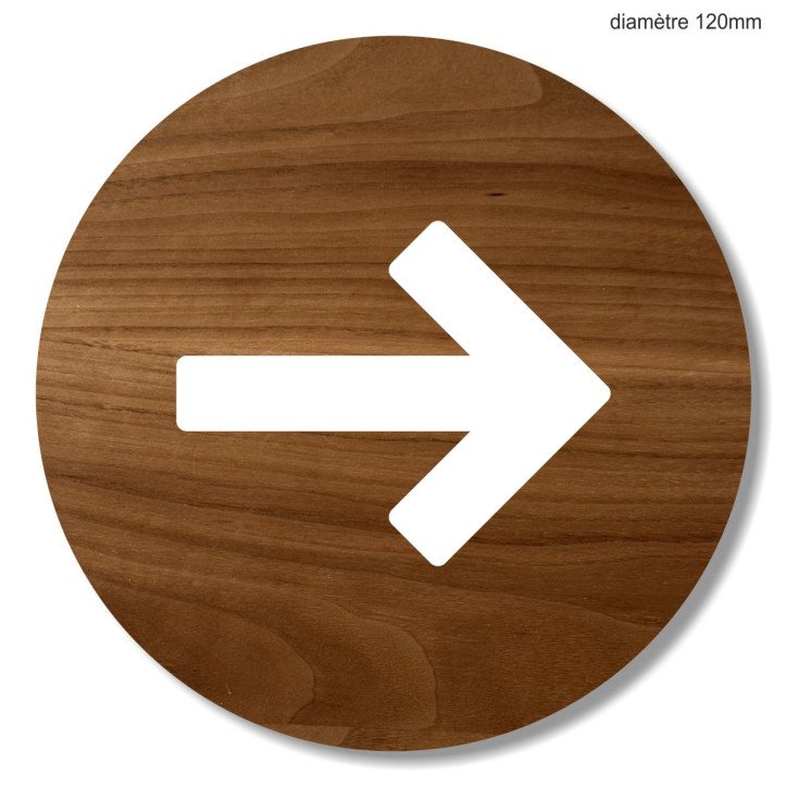 Plaque en bois hôtels flèche gauche ou droite