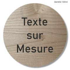 Plaque en bois hôtels rond texte sur mesure