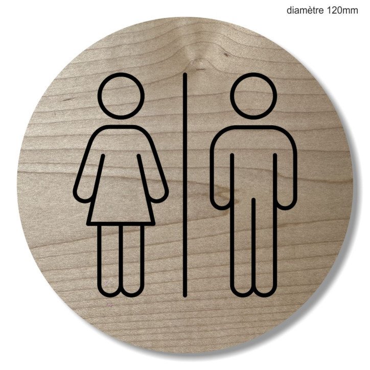 Plaque en bois hôtels toilettes Plaque en bois hôtels toilettes