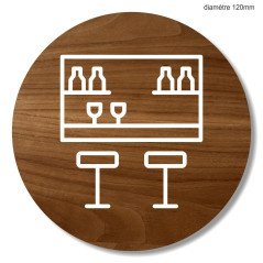 Plaque en bois hôtels bar