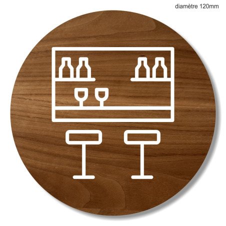 Plaque en bois hôtels bar