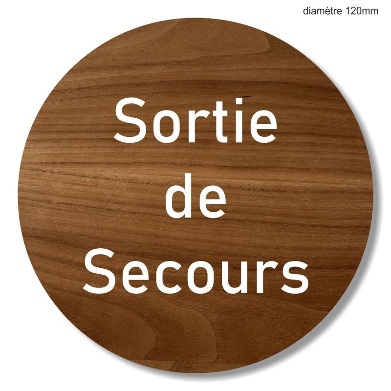 Plaque en bois ronde local rangement