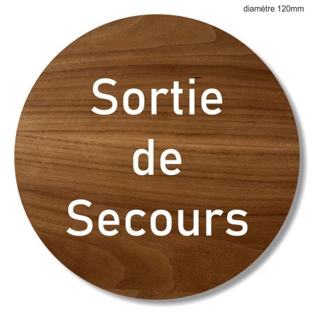 Plaque en bois ronde local rangement