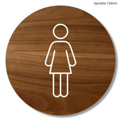 Plaque en bois ronde local rangement