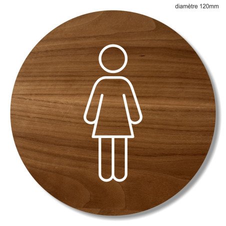 Plaque en bois ronde local rangement