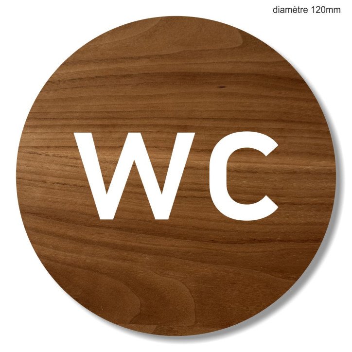 Plaque en bois ronde WC Plaque en bois ronde WC