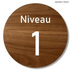 Plaque en bois ronde niveau sur mesure