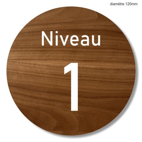 Plaque en bois ronde niveau sur mesure