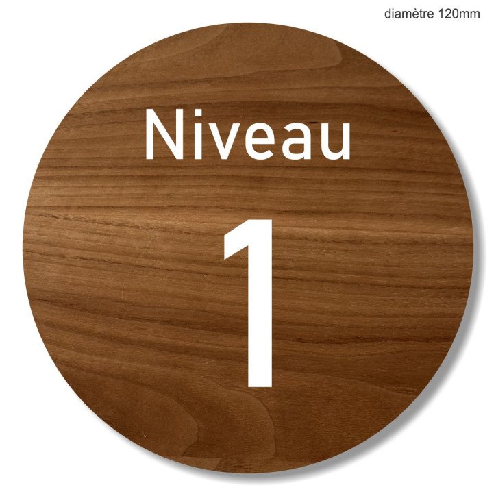 Plaque en bois ronde niveau sur mesure Plaque en bois ronde niveau sur mesure