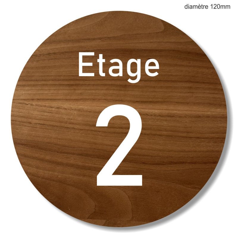 Plaque en bois ronde niveau sur mesure