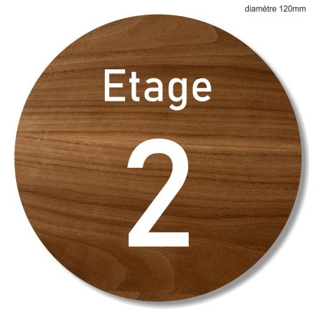 Plaque en bois ronde niveau sur mesure