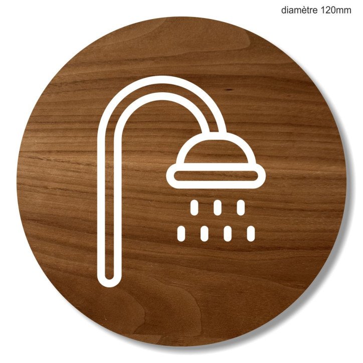 Plaque en bois ronde douche Plaque en bois ronde douche