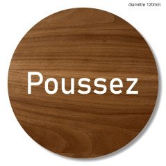 Plaque en bois ronde poussez