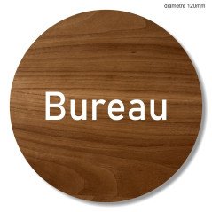 Plaque en bois ronde bureau