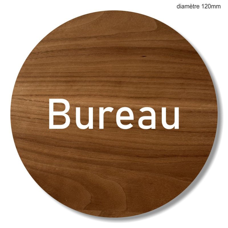 Plaque en bois ronde bureau