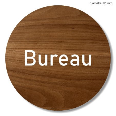Plaque en bois ronde bureau