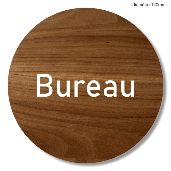 Plaque en bois ronde bureau Plaque en bois ronde bureau