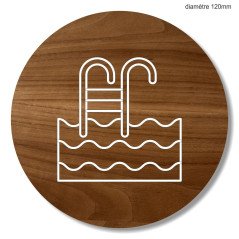 Plaque en bois ronde réception
