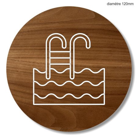 Plaque en bois ronde réception