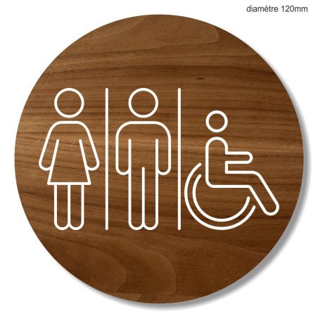 Plaque en bois ronde réception