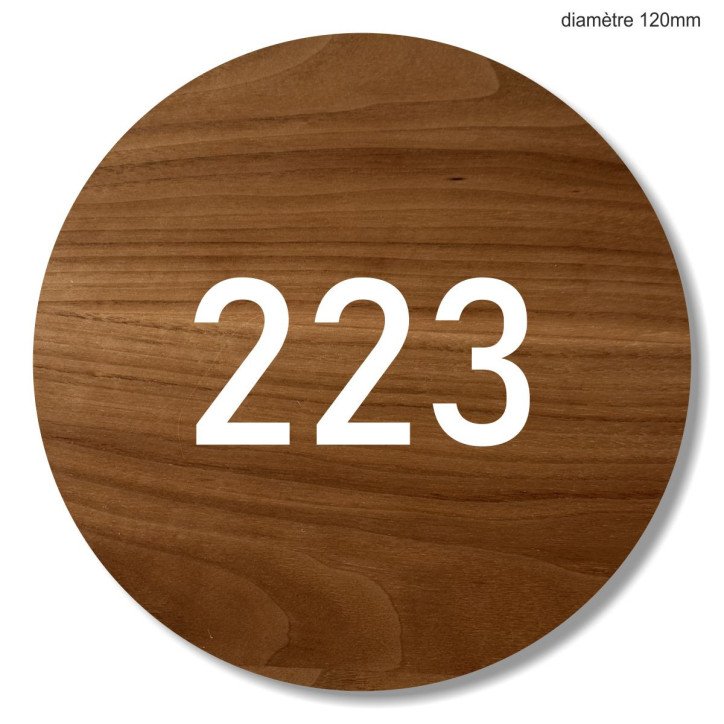Plaque en bois ronde numérotation des chambres Plaque en bois ronde numérotation des chambres
