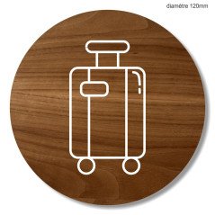 Plaque en bois ronde réception