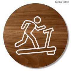 Plaque en bois ronde réception