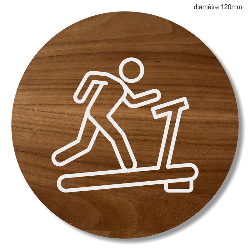 Plaque en bois ronde réception
