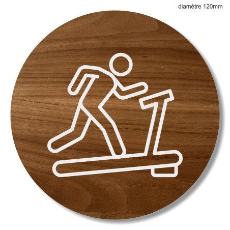 Plaque en bois ronde réception
