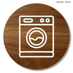 Plaque en bois ronde réception