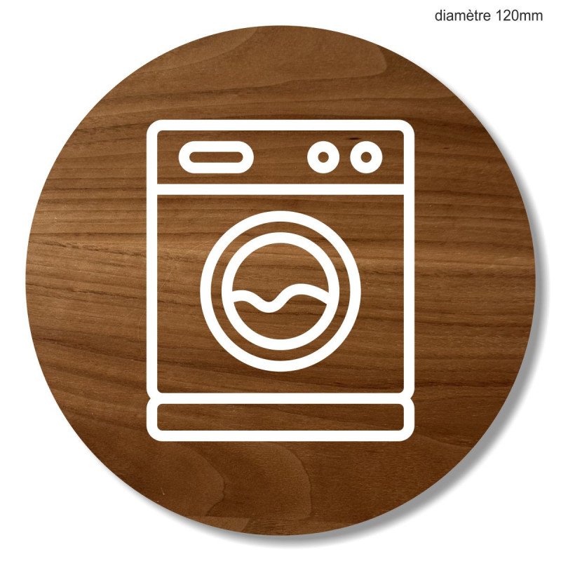 Plaque en bois ronde réception