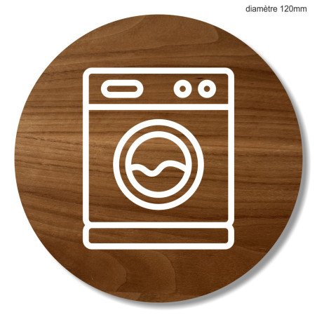Plaque en bois ronde réception