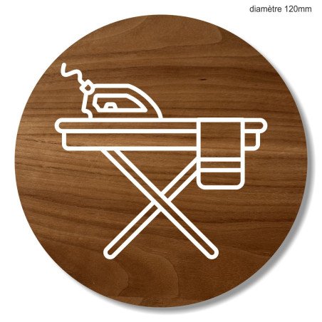 Plaque en bois ronde réception