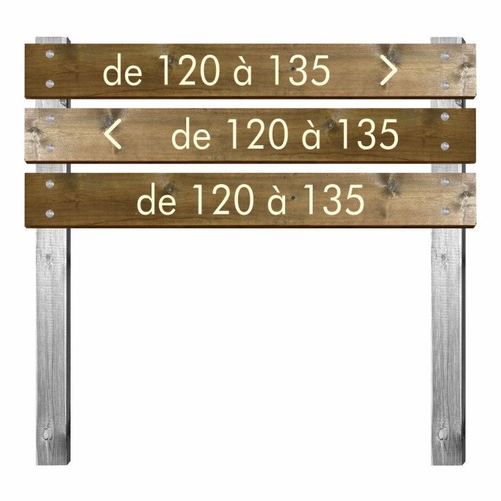 Panneau en bois gravé emplacements pour bi-mât Panneau en bois gravé emplacements pour bi-mât