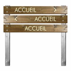 Panneau  Accueil en bois