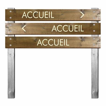 Panneau  Accueil en bois
